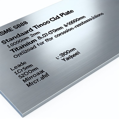 Comprimento 100mm-6000mm Placa Revestida de Titânio Padrão ASME SB898 com Grau de Metal Revestido 2207 para Soluções Resistentes à Corrosão