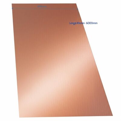 Chapa de liga de cobre de 100mm a 6000mm ASTM B898, projetada para fabricação elétrica, mecânica e estrutural