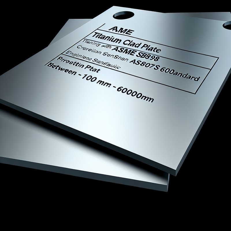 Comprimento 100mm-6000mm Placa Revestida de Titânio Padrão ASME SB898 com Grau de Metal Revestido 2207 para Soluções Resistentes à Corrosão