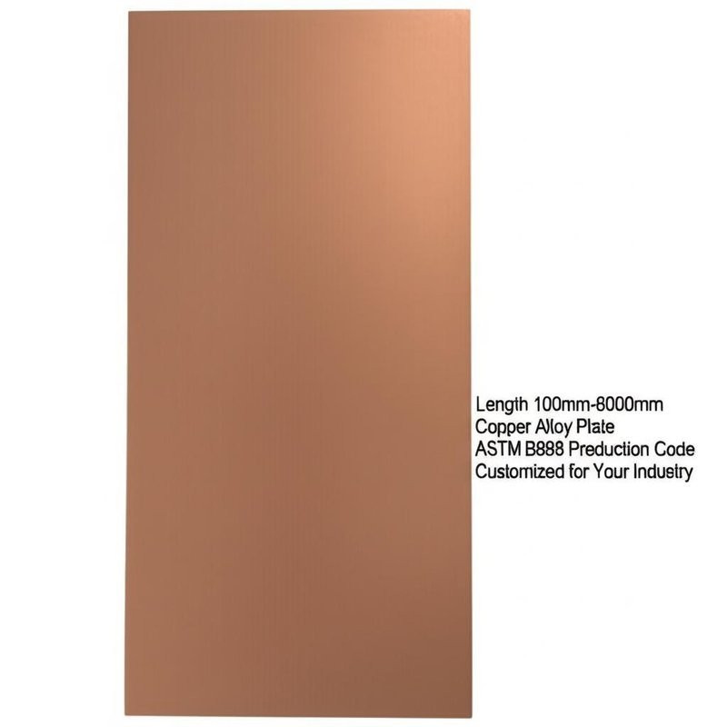 Comprimento 100mm-6000mm Placa de Liga de Cobre ASTM B898 Código de Produção Personalizado para Sua Indústria